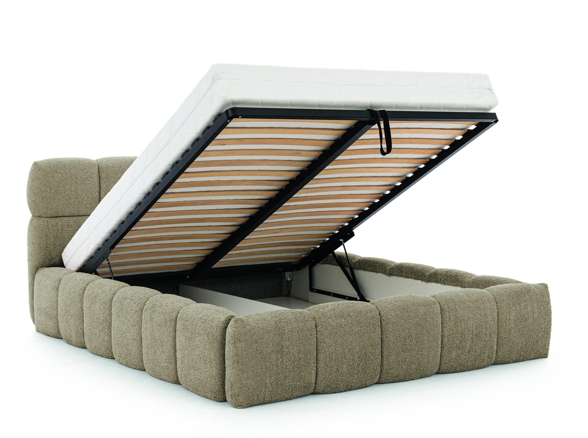 Thumbnail - AN-Moebel 4u Polsterbett, Taupe, Textil, Uni, 120x200 cm, Schlafzimmer, Betten, Boxspringbetten