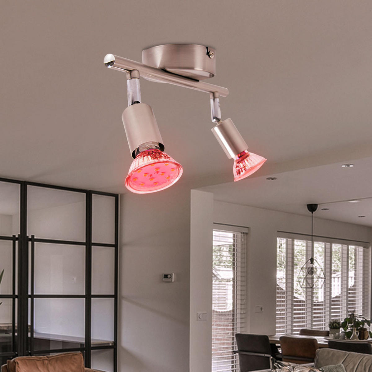 LED DECKENLEUCHTE MATRIX Silber matt - Silberfarben, Metall (25.5/8.5/15cm)