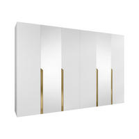 DREHTÜRENSCHRANK Mila II 300 - Goldfarben/Schwarz, Holzwerkstoff/Kunststoff (300/202/52cm) - MIRJAN24