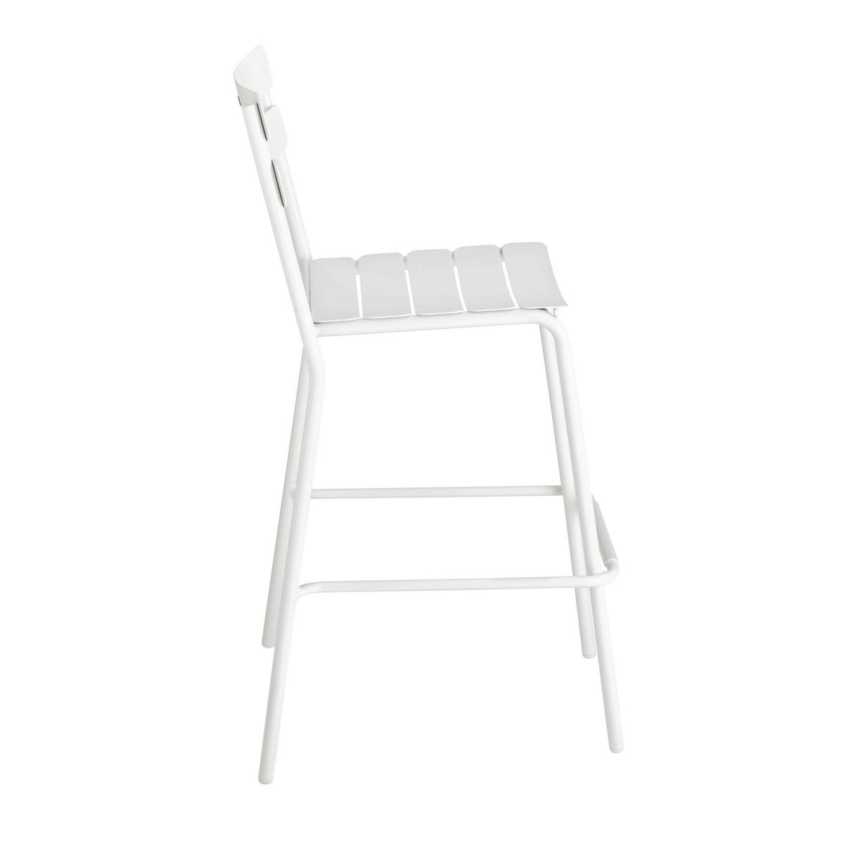 BARHOCKER, Weiß - Weiß, Metall (56/110/56cm) - Oviala