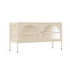 TV-SCHRANK 115 cm, Ekru - Weiß, Metall (35/60/115cm) - Oviala