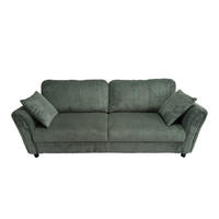 SOFA lucerne grün 4-sitzer cord - Grün, Holz (212/87/78cm) - Concept Usine