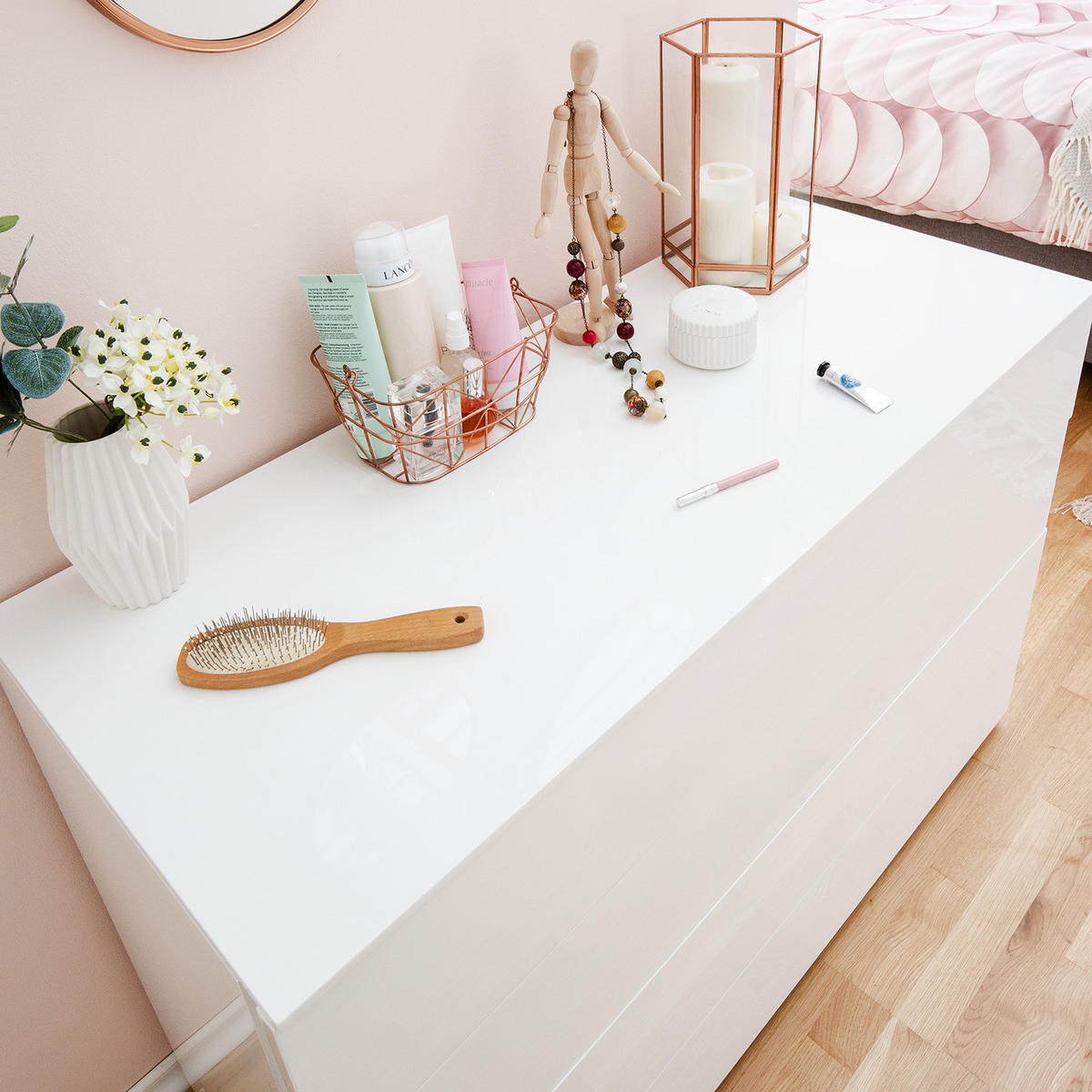 KOMMODE - Hochglanz Weiß - Weiß Hochglanz, Holzwerkstoff (110/75/45cm) - home24