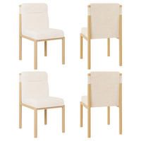 ESSZIMMERSTUHL 4er Set Sherpa Beige Eichenoptik Gepolstert - Beige, Holz (52/80.5/46cm) - FLIEKS