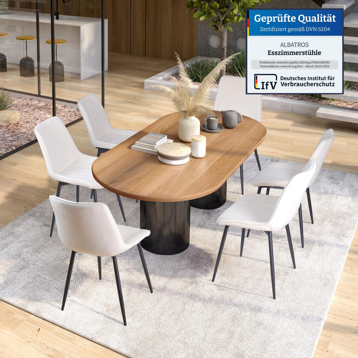 ESSZIMMERSTUHL Bosa 2er Set Beige - Beige, Textil (58/81.5/47cm) - Albatros