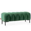 SITZHOCKER Polsterhocker PECCO, Veloursstoff - Dunkelgrau/Schwarz, Holz/Textil (120/50/50cm) - KONSIMO®