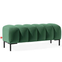 SITZHOCKER Polsterhocker PECCO, Veloursstoff - Dunkelgrau/Schwarz, Holz/Textil (120/50/50cm) - KONSIMO®