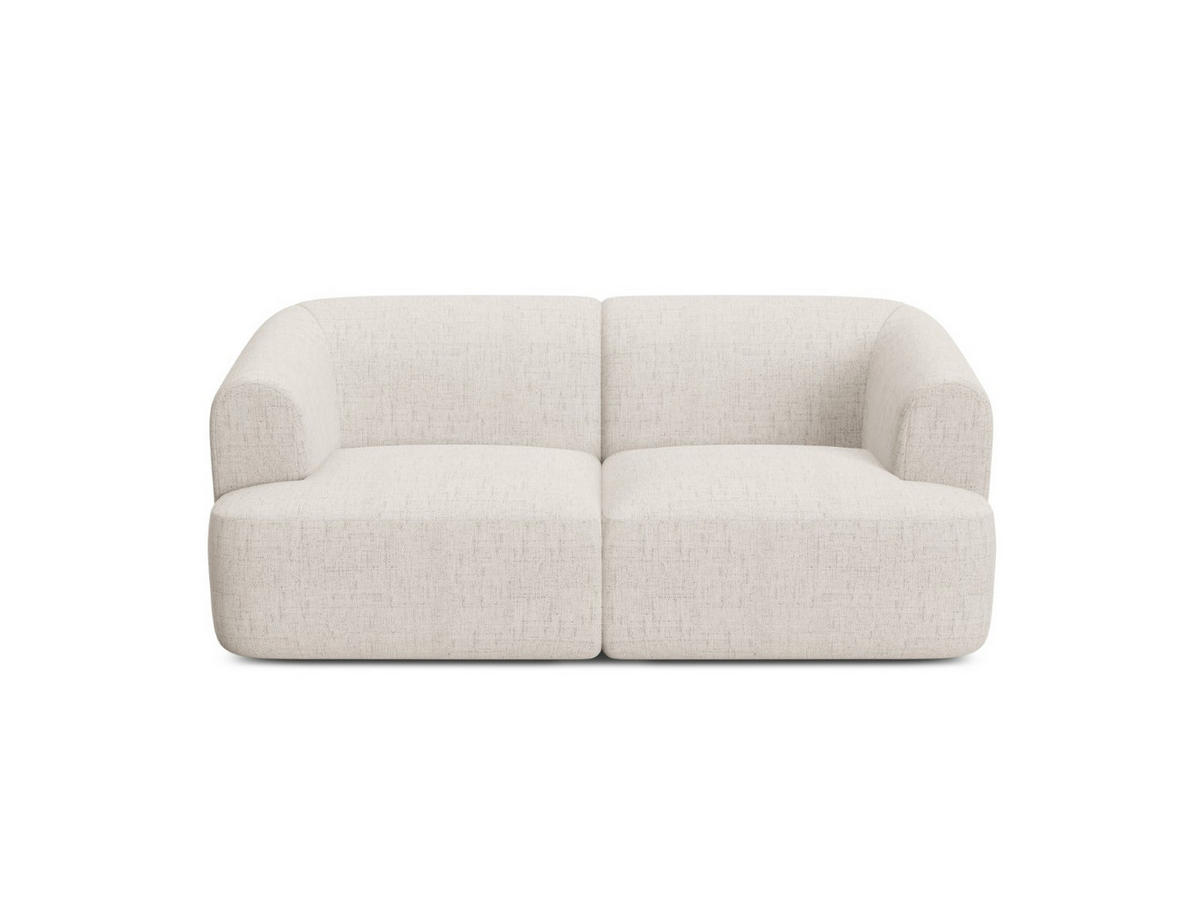 MODULARES-SOFA Campi aus strukturiertem Stoff leichtes beige 2 Sitzplätze - Creme, Textil (90/70/180cm) - Cosmopolitan Design