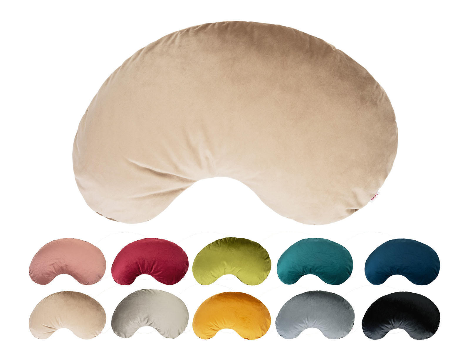 XL-KISSEN-BOHNE Samt&Sonders braun-beige 70/45 cm - Beige, Textil (45/70cm) - beties Heimtextil