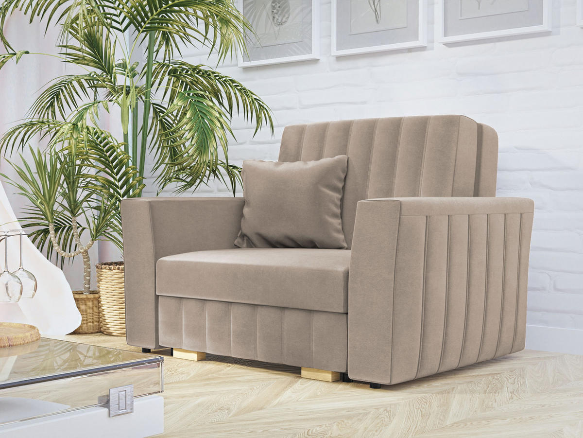 SCHLAFSOFA Viva Glam I - Naturfarben, Holz/Kunststoff (115/85/98cm) - MIRJAN24