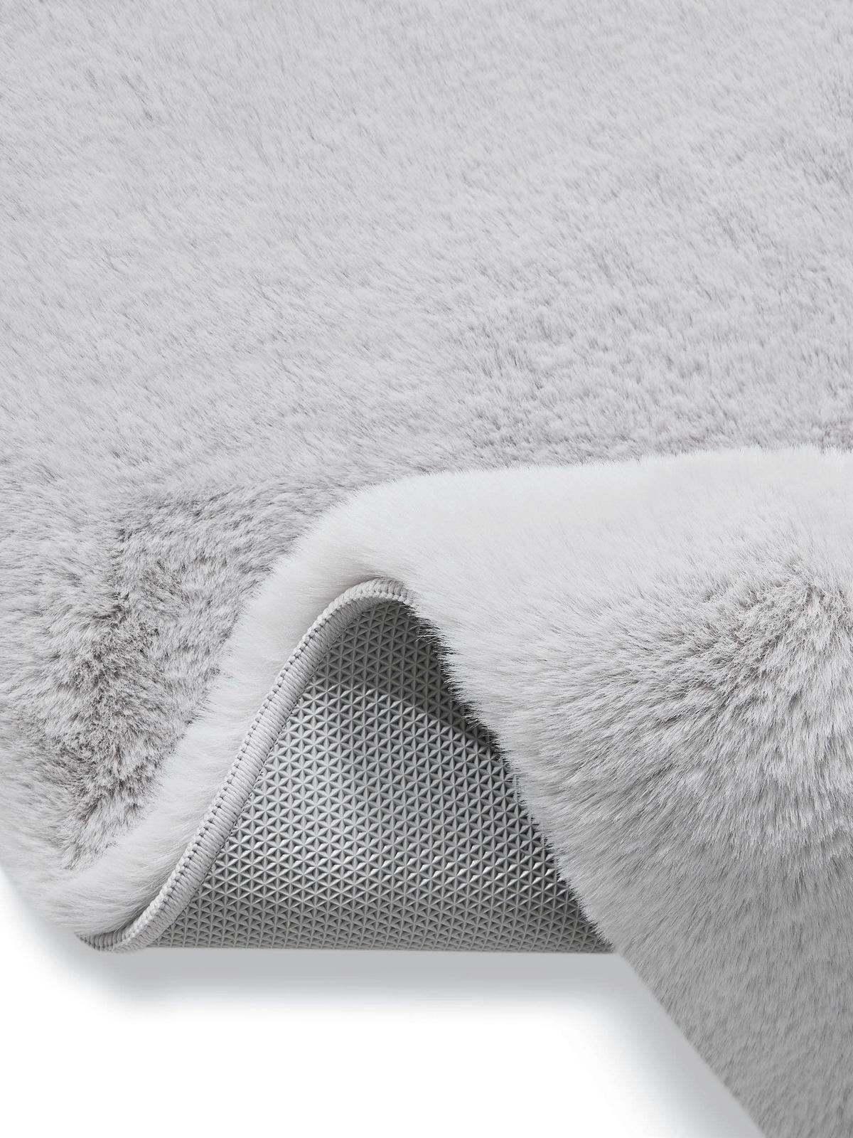 KUNSTFELL-TEPPICH Dave Grau ø 120 cm rund - Grau, Textil (120/120cm) - benuta Nest