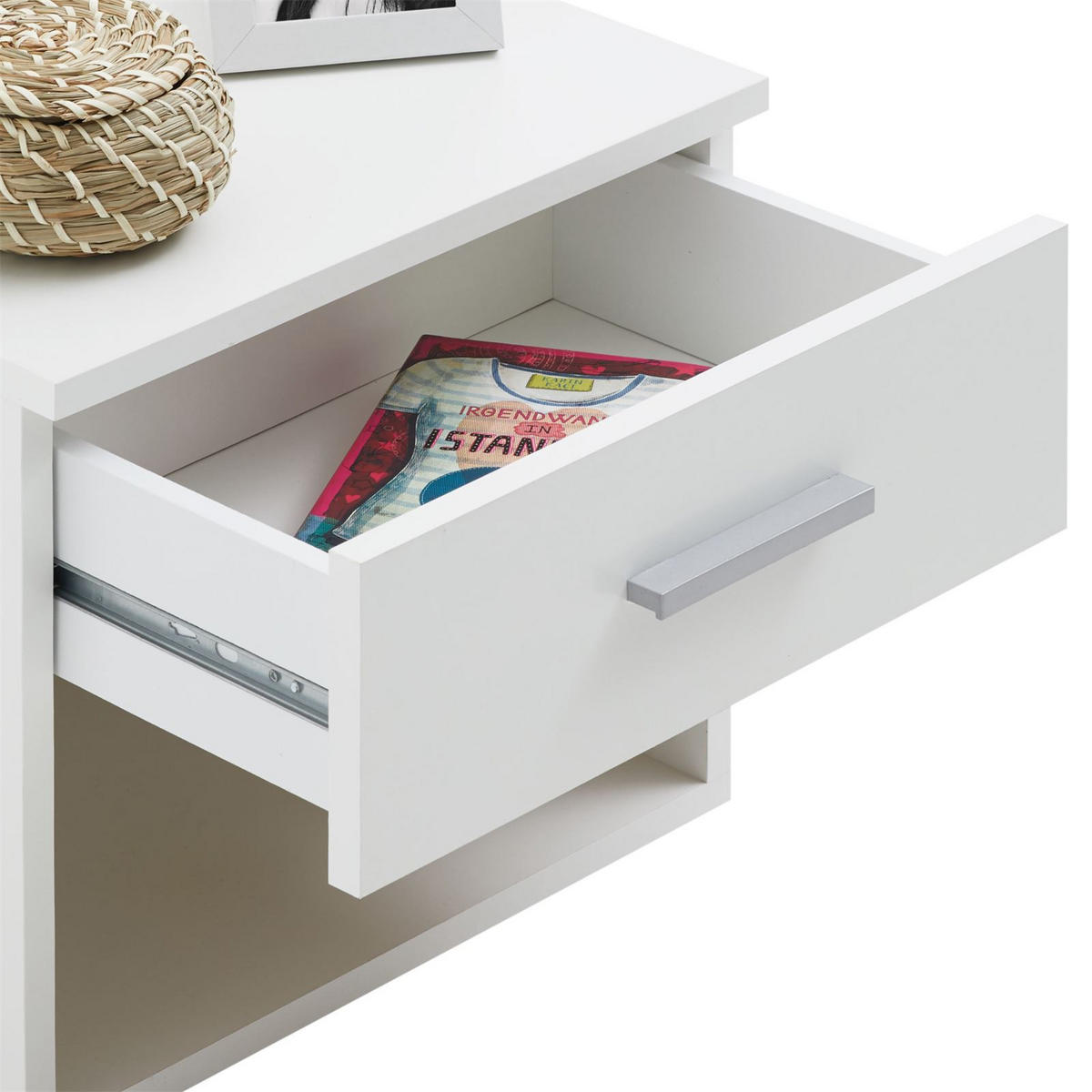 NACHTTISCH MARY 2ER-SET - Weiß Hochglanz, Holzwerkstoff (42/38/30cm) - CARO-Möbel