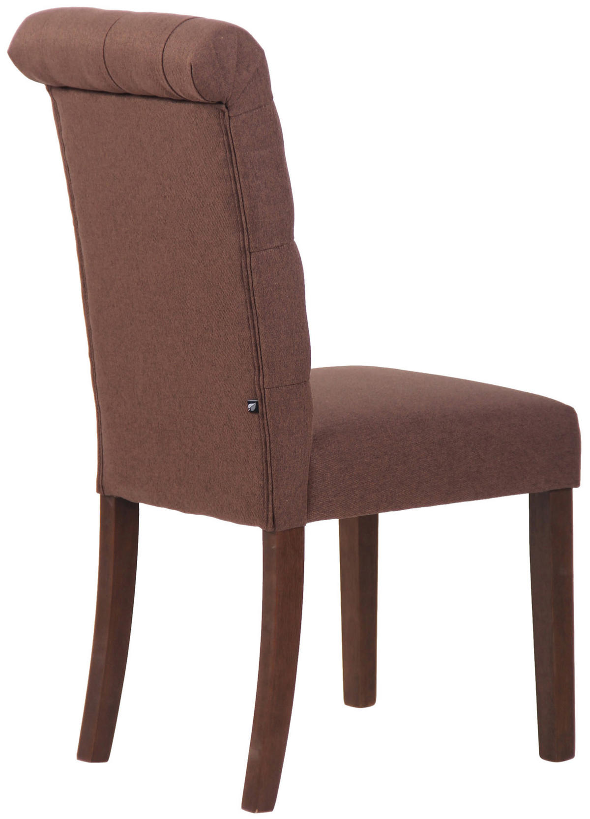 ESSZIMMERSTUHL Lisbon Stoff, Gestell Kautschukholz Braun Braun - Braun, Holz/Textil (45/98/63cm) - TPFLiving