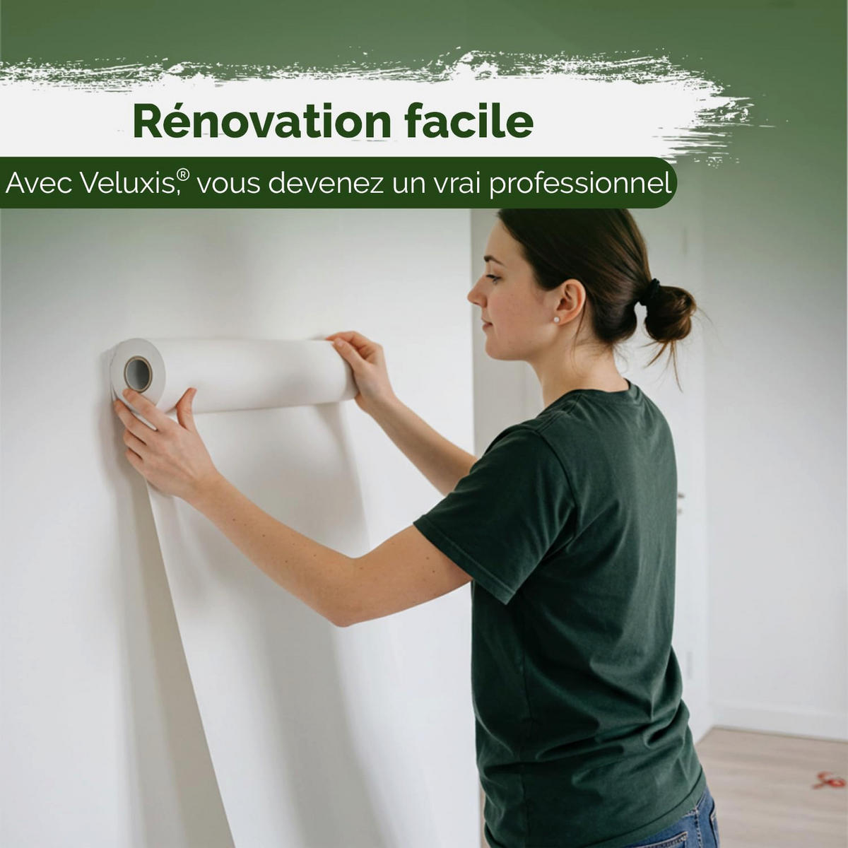 GLATTVLIES - Weiß, 25,00 m x 1 m - 150g/m² - Weiß, Papier (2500/100cm) - Veluxis
