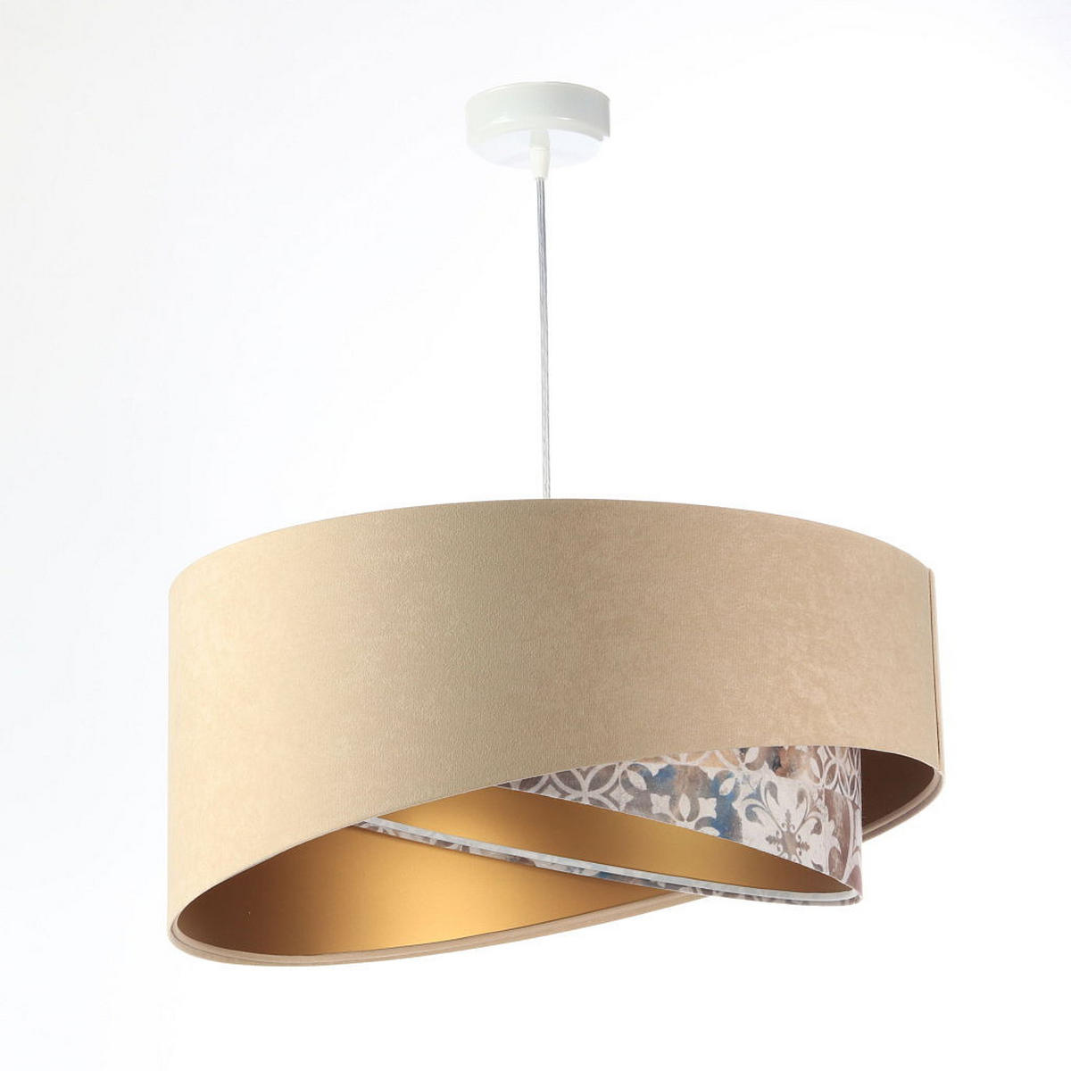 HÄNGELEUCHTE Gold 50/23 cm - Goldfarben, Kunststoff (50/1.3/23cm) - ONZENO