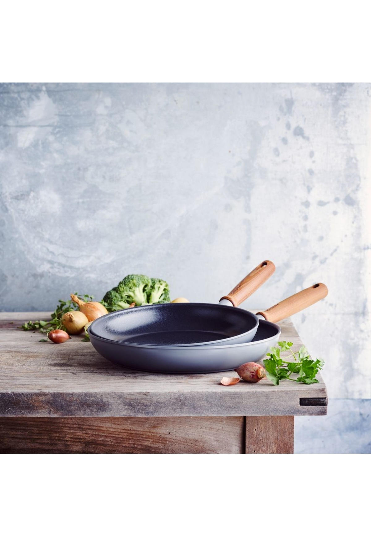 PFANNEN-SET Mayflower 2er Set - Grau, Metall - GreenPan