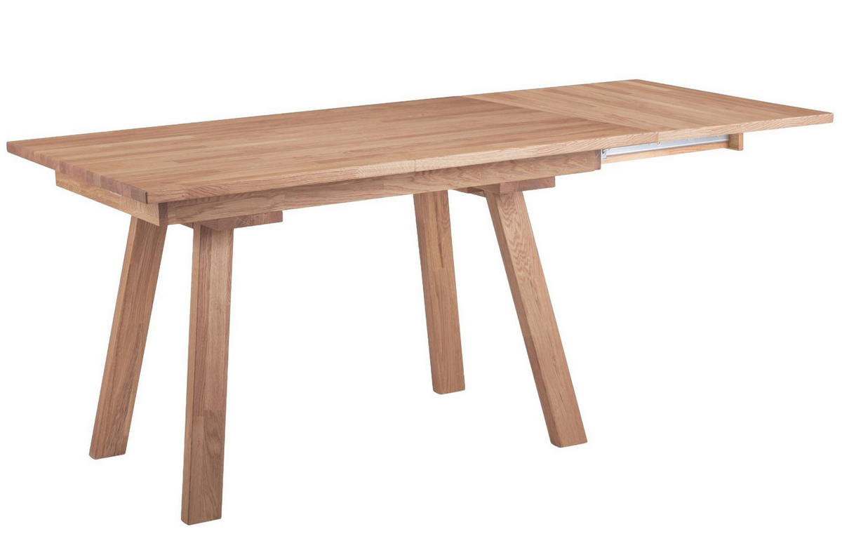 ESSZIMMERTISCH ausziehbar Daveta 125 x 85 x 75 Küchentisch Massivholz Wildeiche geölt - Wildeiche, Holz (125/85/75cm) - 58aufmkessel