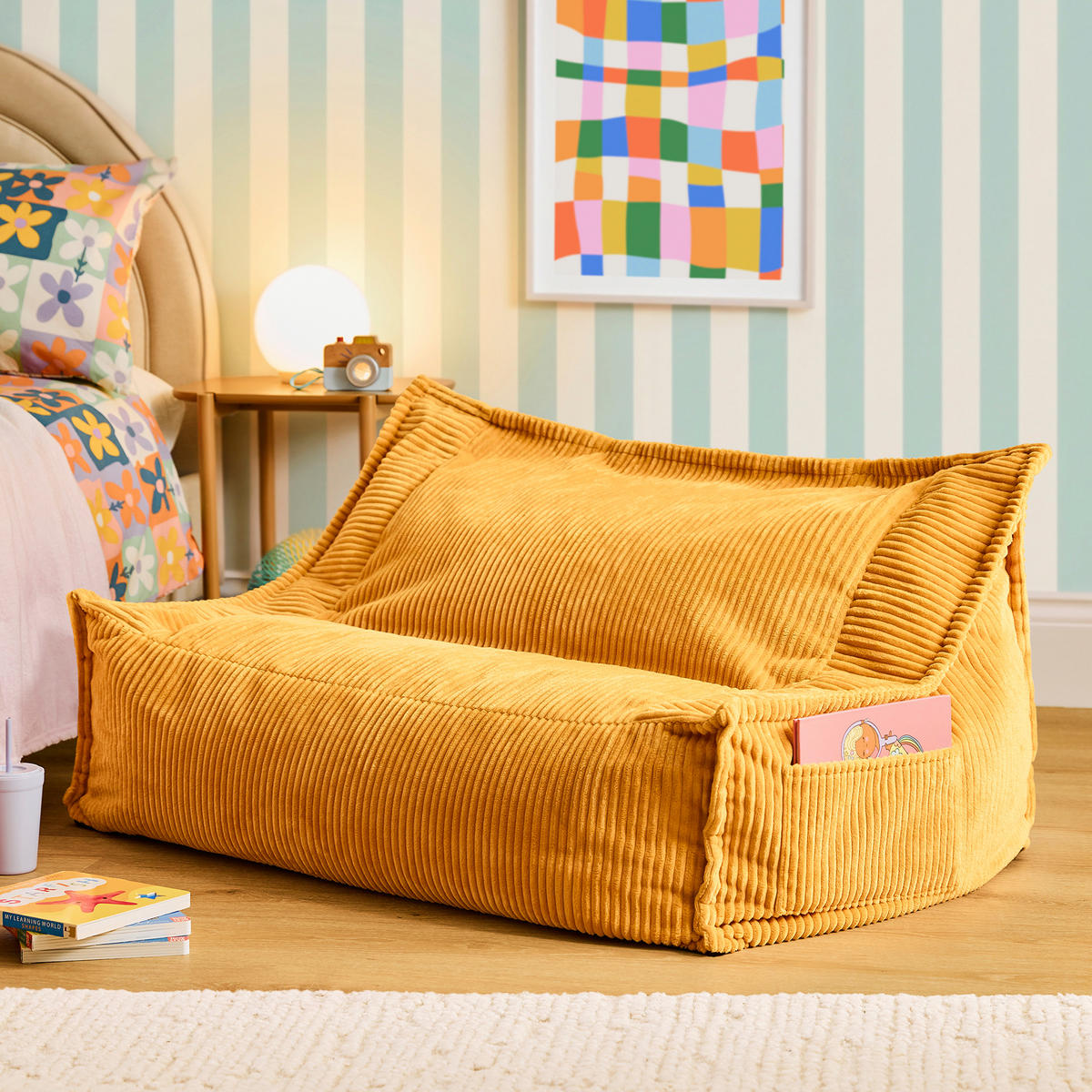 KINDERSITZSACK Sofa Francesco - Gelb, Textil (107/60/67cm) - icon