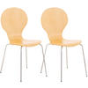 BESUCHERSTUHL Ede - 2er Set natura - Naturfarben, Metall (43/86/45cm) - TPFLiving