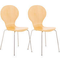 BESUCHERSTUHL Ede - 2er Set natura - Naturfarben, Metall (43/86/45cm) - TPFLiving