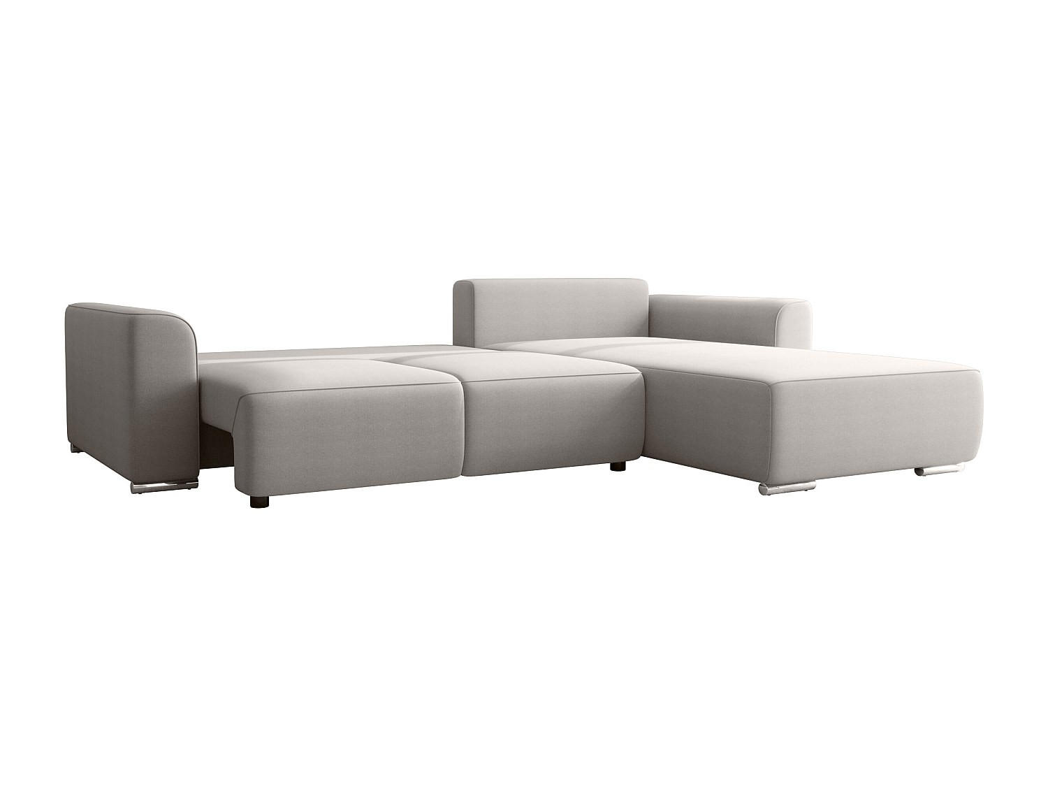 SCHLAFSOFA - 5 Personen-Sitzer - Stoff - Hellgrau - - Hellgrau, Textil (293/84/195cm) - Vente-Unique