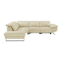 RELAXSOFA - 6 Personen - Leder - Beige - - Beige, Leder (299/76/239cm) - Vente-Unique