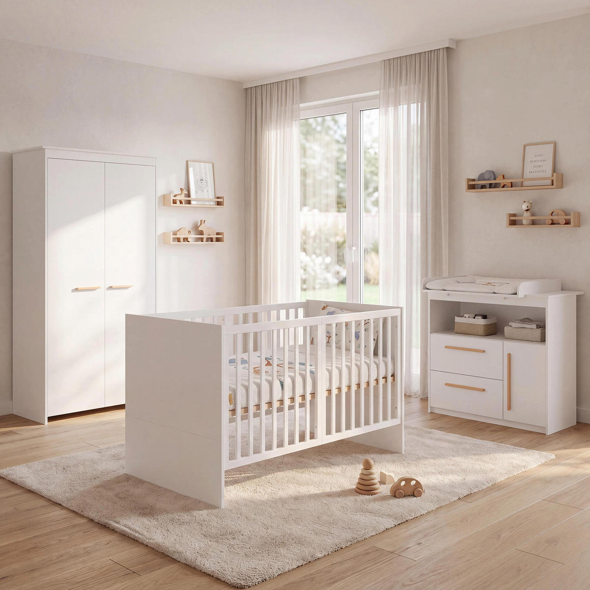 BABYBETT Lilo 70 x 140 cm - Weiß, Holzwerkstoff (70/140cm) - Roba