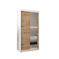 SCHWEBETÜRENSCHRANK 200/100/62 2-türig - Silberfarben/Eiche Artisan, Holz/Kunststoff (100/200/62cm) - Abiks Möbel