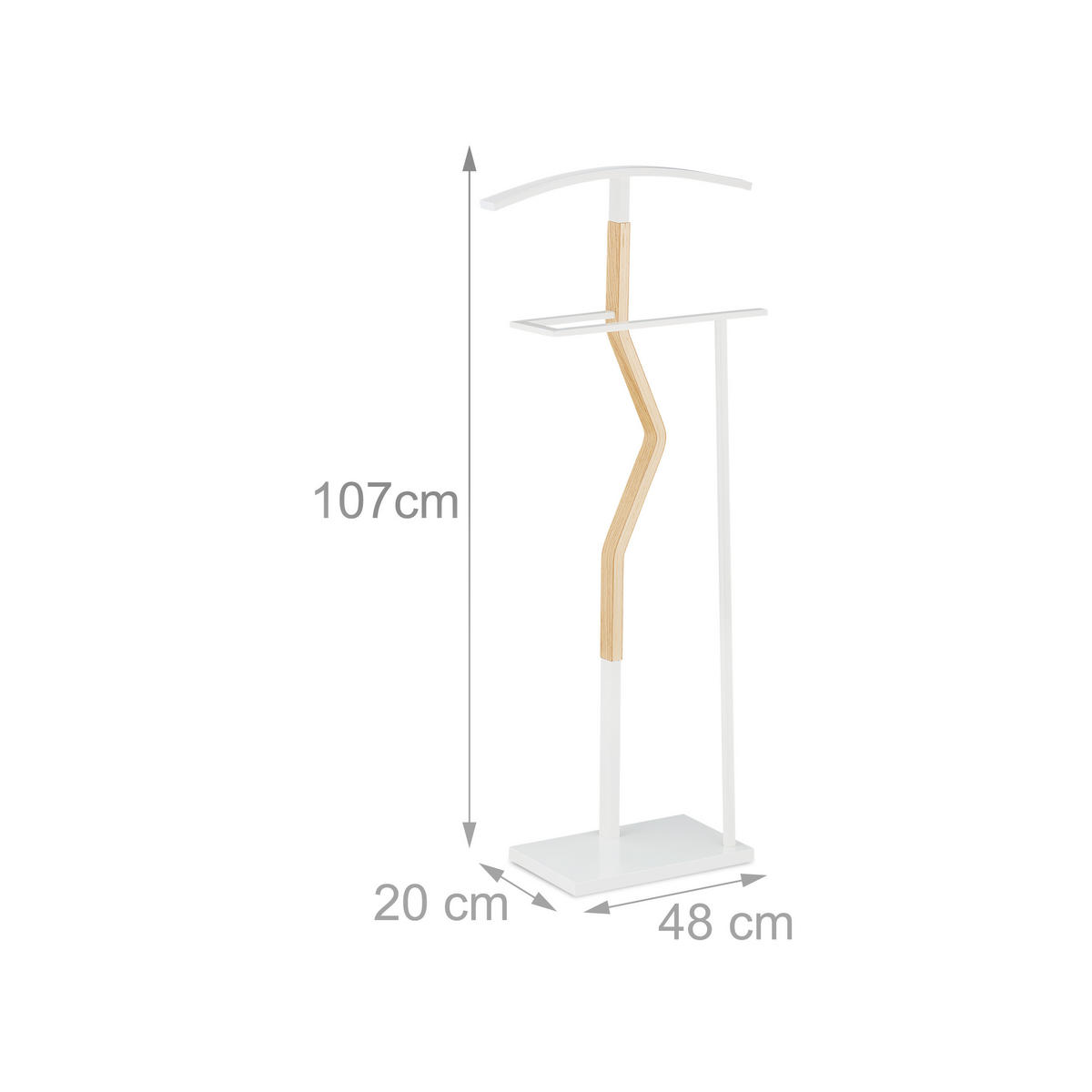 HERRENDIENER - Multicolor, Holzwerkstoff/Metall (48/107/20cm) - Relaxdays