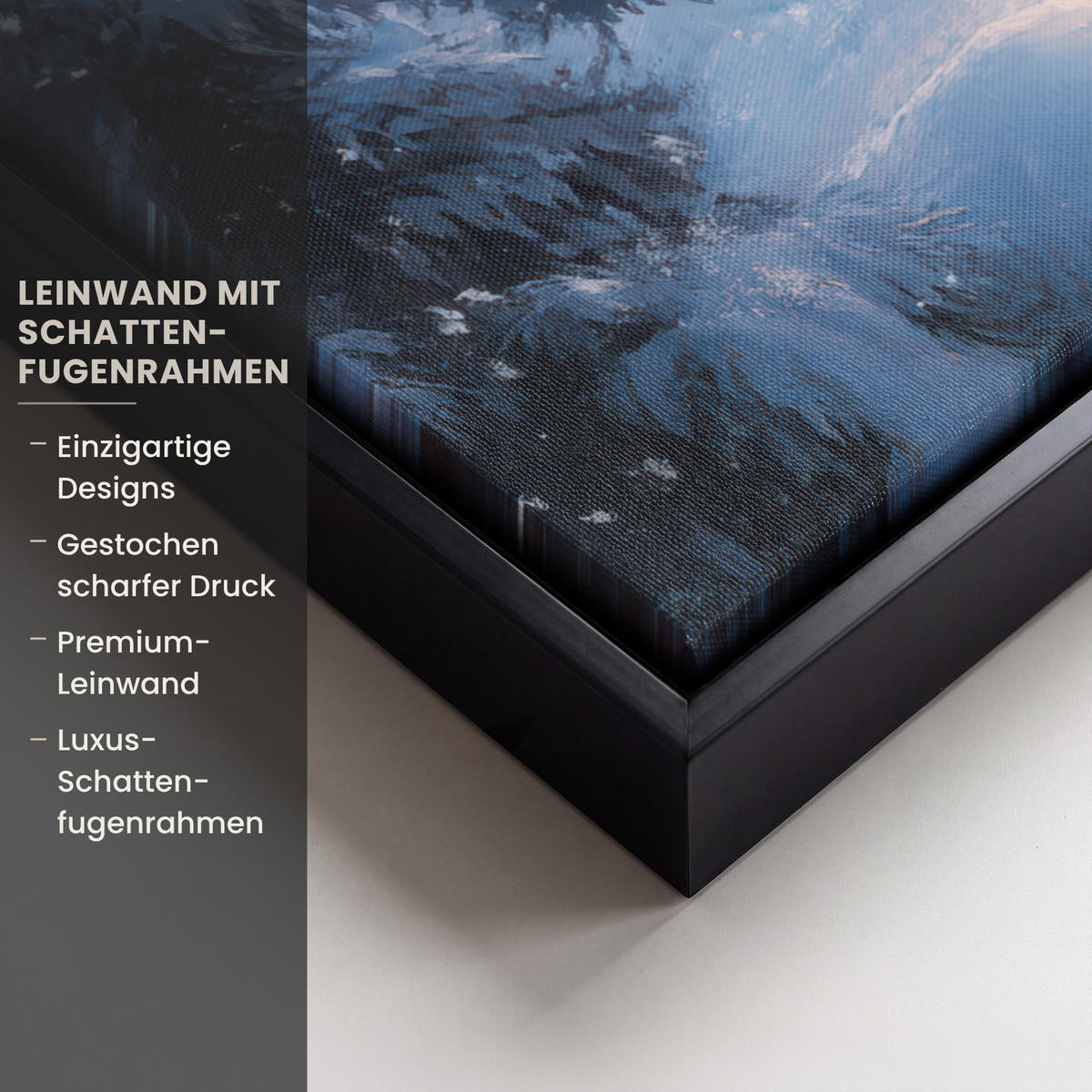 LEINWAND Bilder mit Rahmen - Weihnachtszug - Schnee - Winter - Weihnachten - 50x70 - Dunkelrot, Textil (50/70cm) - MuchoWow