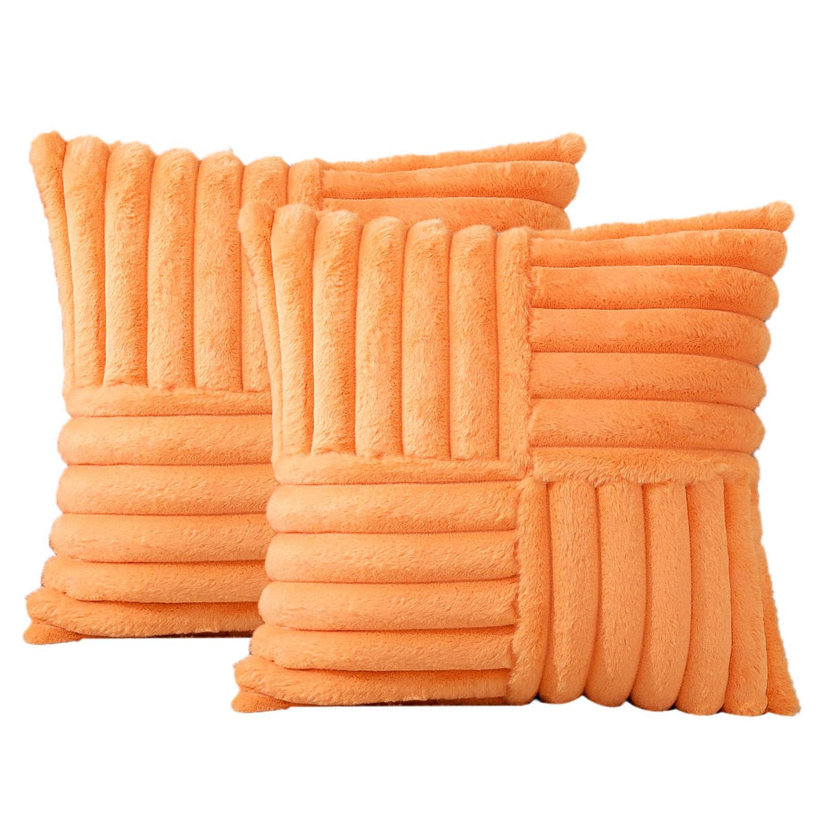 KISSENHÜLLE UNI Plüsch & Samt 45/45 cm - Orange, Textil (45/45cm) - Kaket