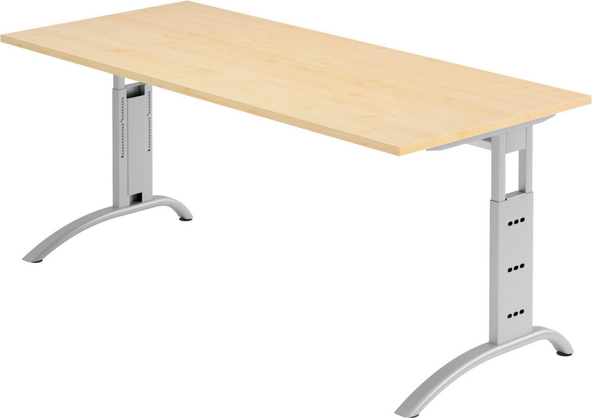 SCHREIBTISCH Serie-F 80/180/74 cm in Ahornfarben - Ahornfarben, Holzwerkstoff (80/180/74cm) - bümö