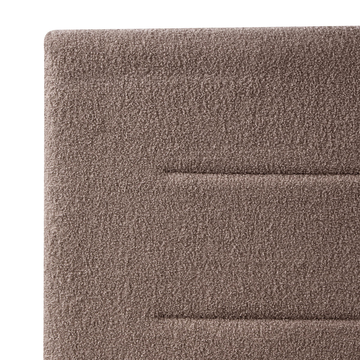 BETT mit Stauraum 180/200 cm Bouclé Taupe Massognes - Taupe, Textil (180/200cm) - Beliani