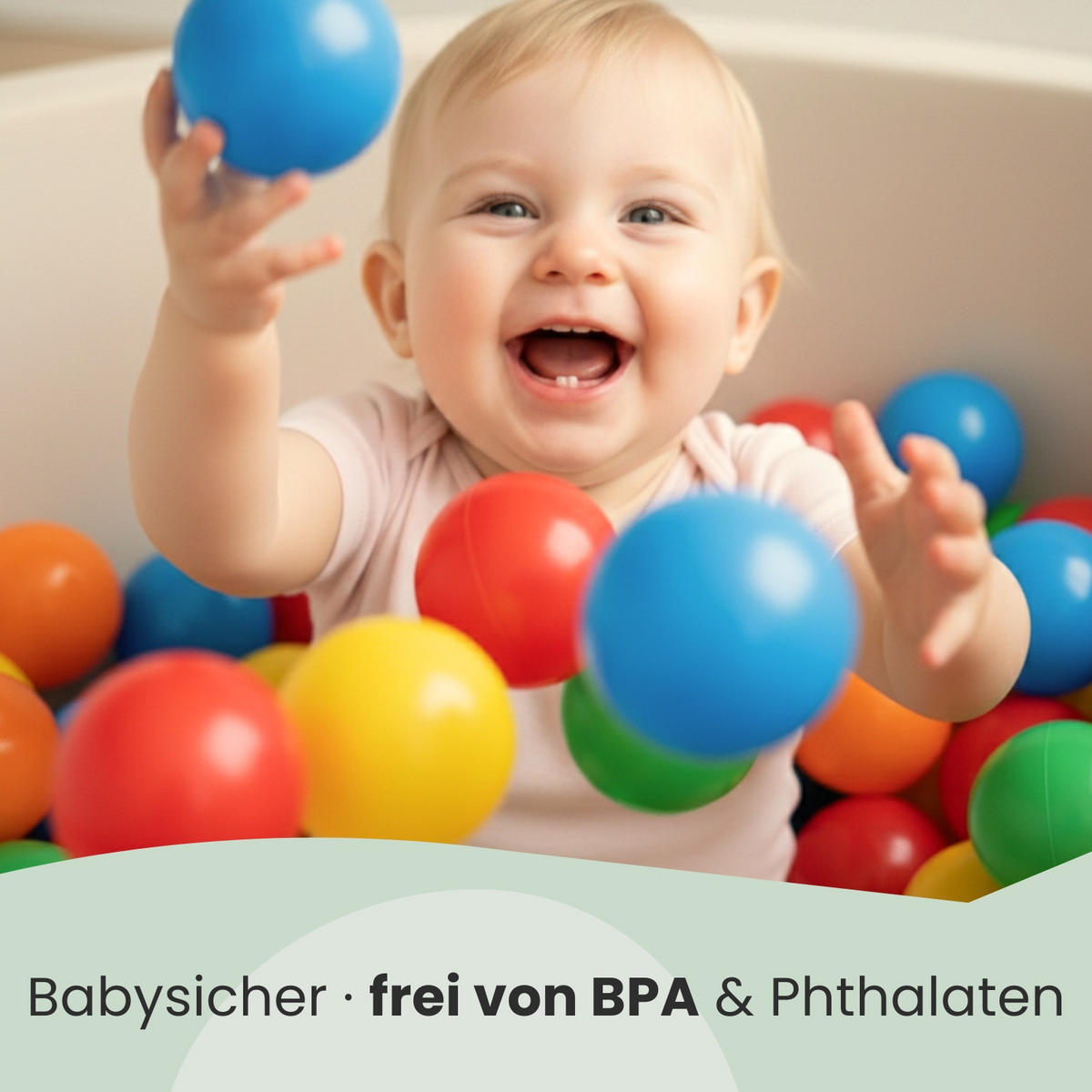 BÄLLEBAD-BÄLLE 300 Stück, bunt, 5,5 cm - Multicolor, Kunststoff (5.5/5.5/5.5cm) - Littletom