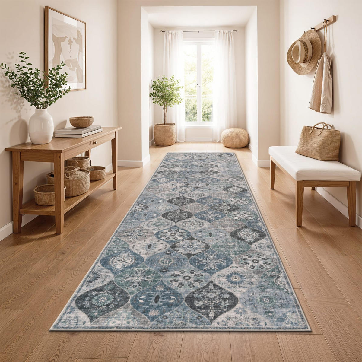 KURZFLORTEPPICH 80/300 cm Semer 421 - Türkis, Kunststoff (80/300cm) - Paco Home