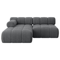 ECKSOFA modulares Sofa Razon-L1 - 190x160x70 cm Dunkelgrau Cord - Dunkelgrau, Holzwerkstoff/Textil (190/160cm) - ALTDECOR