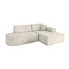 ECKSOFA Ottomane Rechts IREA-L1-v3 - 234x171x79 cm Dunkelgrau - Ecru, Holzwerkstoff/Textil (171/234cm) - ALTDECOR