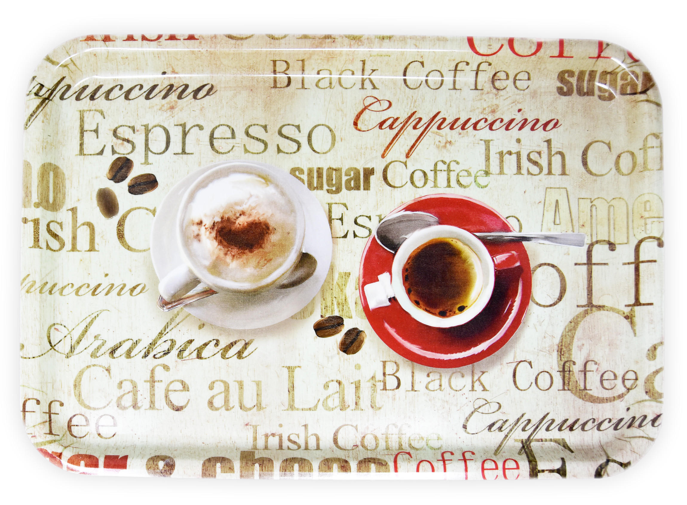 TABLETT Espresso, rechteckige Melamin Serviertablett 45x31 cm - Braun, Kunststoff (31/2/45cm) - Lashuma