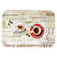 TABLETT Espresso, rechteckige Melamin Serviertablett 45x31 cm - Braun, Kunststoff (31/2/45cm) - Lashuma