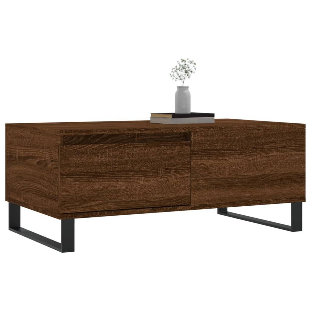 COUCHTISCH Braun Eichen-Optik 90x50x36,5 cm Holzwerkstoff - Braun, Holzwerkstoff (90/50/36.5cm) - furnicato