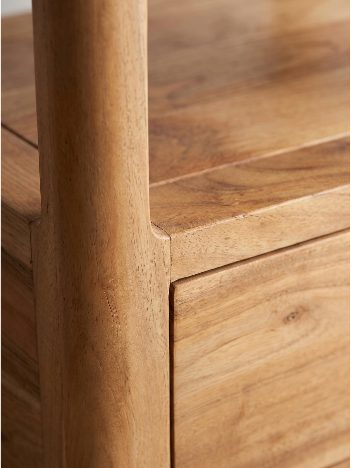 NACHTKONSOLE NALON, Akazie Massivholz, 45 x 35 x 46 cm - Braun/Akaziefarben, Akazienholz/Holz (45/46/35cm) - KADIMA DESIGN