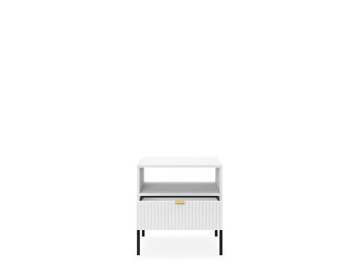 NACHTTISCH – S54 – 54 cm – NOVA – Weiß - Weiß, Holzwerkstoff (54/56/39cm) - hi-markt