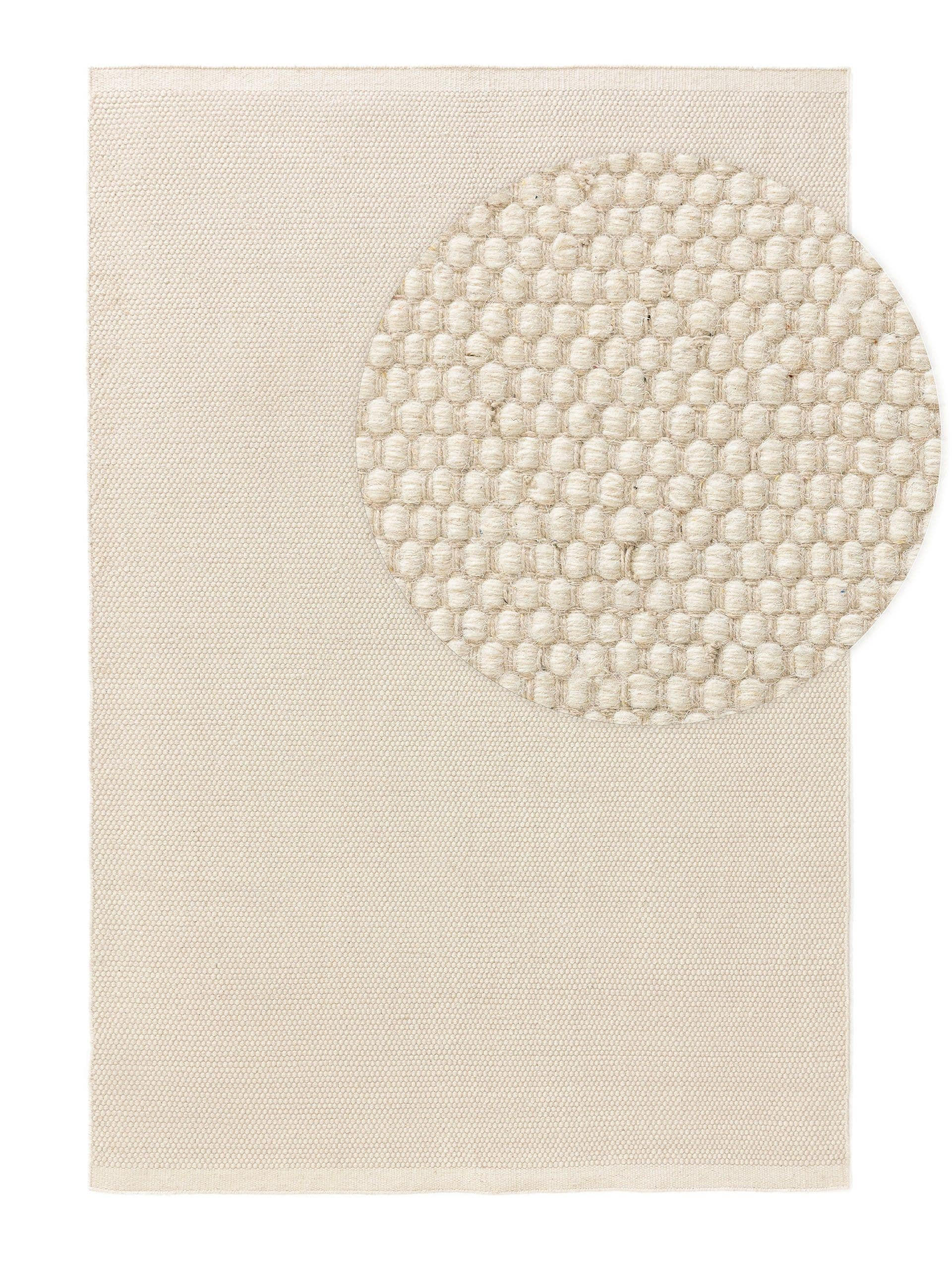 WOLLTEPPICH Rocco Weiß 200x300 cm - Weiß, Textil (200/300cm) - benuta Pure