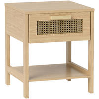 NACHTTISCH mit Schublade, Natur 40 x 40 x 48,4 cm - Naturfarben, Holz (40/48.4/40cm) - HOMCOM