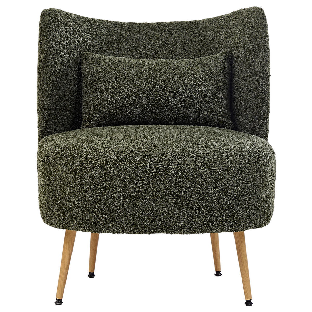 FOTELJ temno zelena Otsby II - temno zelena/rjava, tekstil (60/76/55cm) - Beliani
