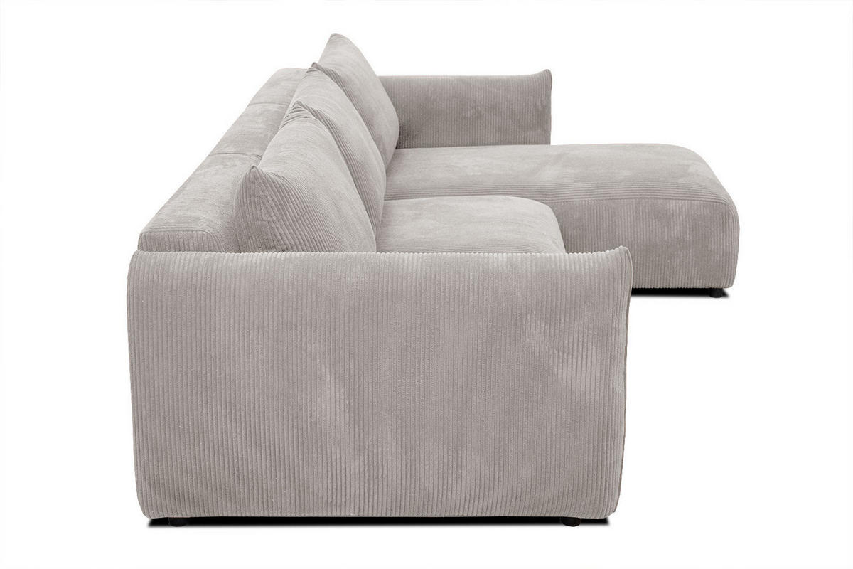 ECKSOFA TAUER 5-Sitzer, weiß - Schwarz/Weiß, Holzwerkstoff/Kunststoff (294/173cm) - Courtois Laville