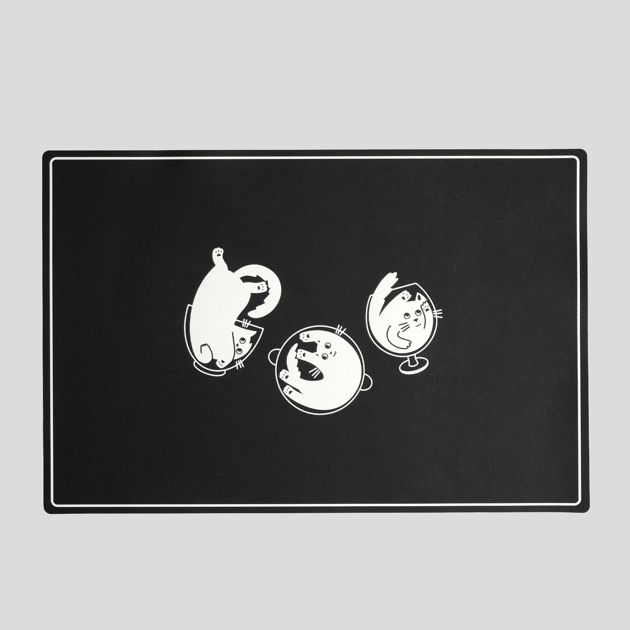 DEKORATIVES TISCHSET Sirino - Schwarz, Kunststoff (30/45/1cm) - home&you