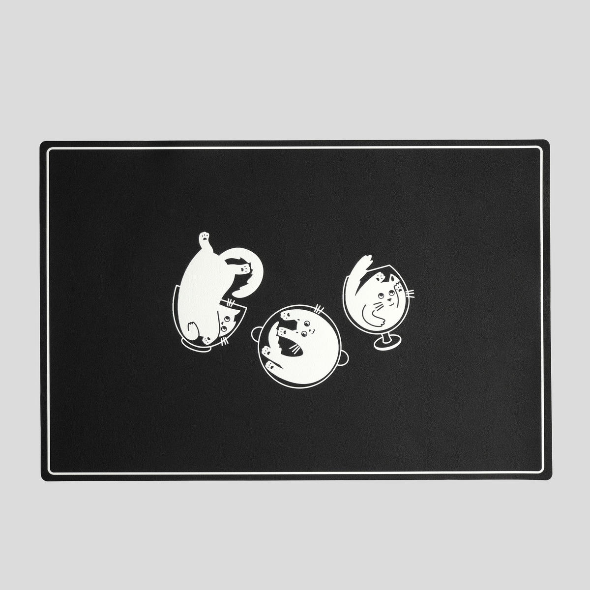 DEKORATIVES TISCHSET Sirino - Schwarz, Kunststoff (30/45/1cm) - home&you