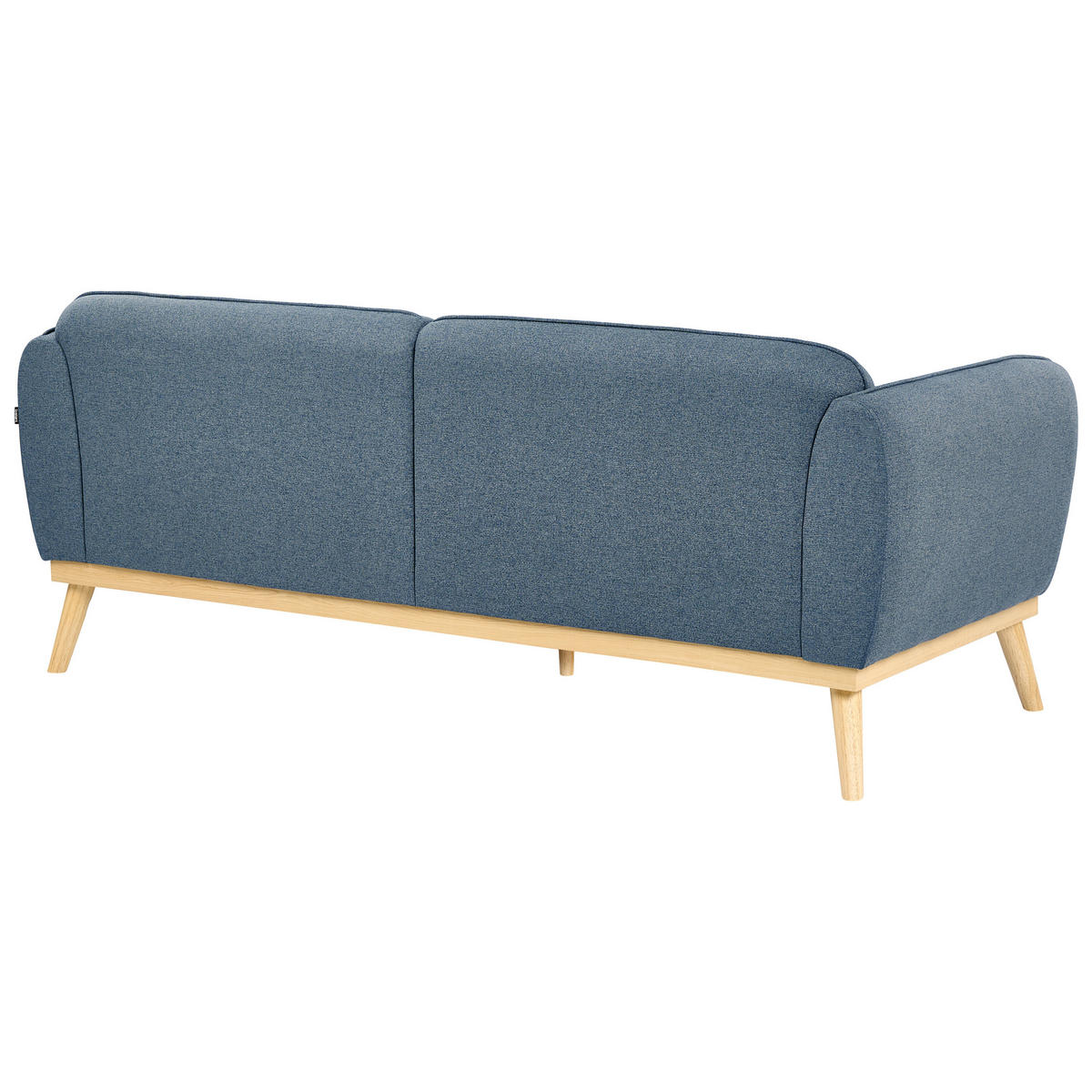 POHOVKA 3-místná Látka Modrá Ljung - světle hnědá, textil (210/82/82cm) - Beliani