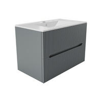 EINZELWASCHTISCH - 80cm x 45.5cm - MDF - grau - PAVANI - Grau, Holz (80/55/45.5cm) - Vente-Unique